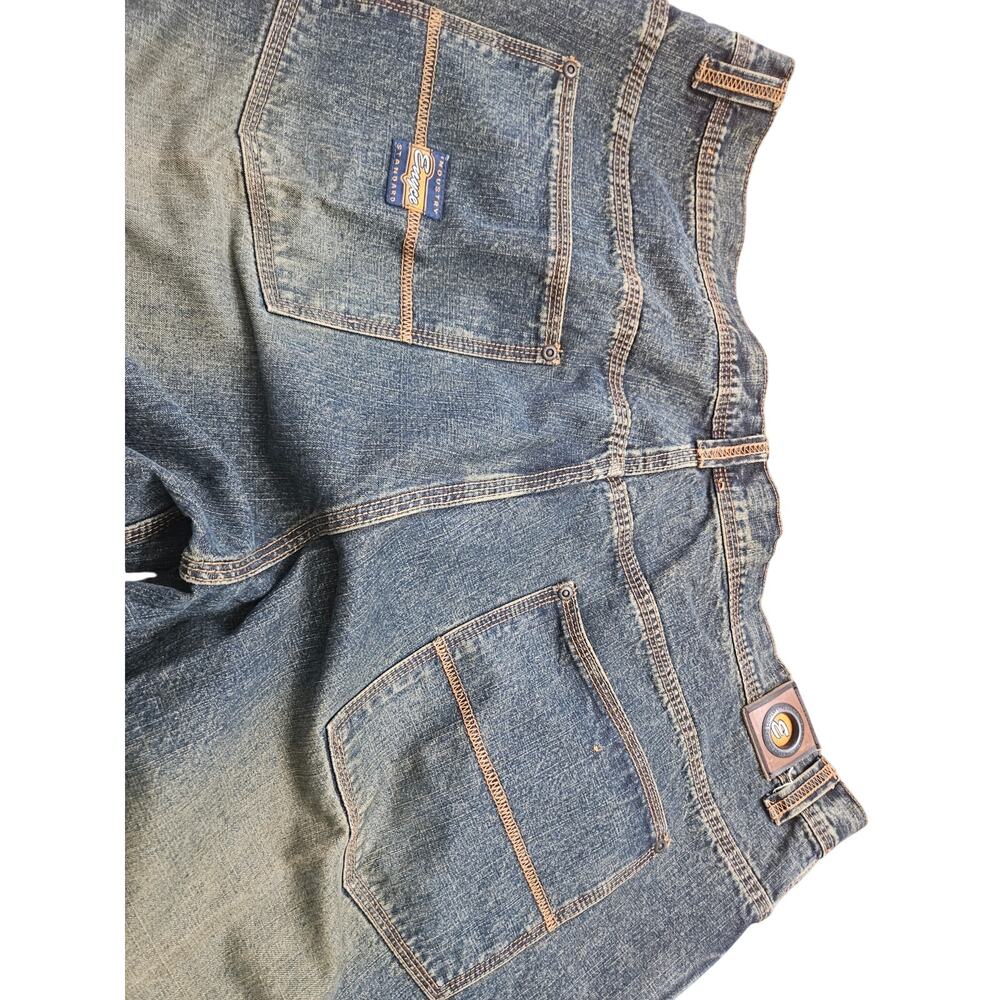 Enyce Y2K Baggy Wide Leg Denim Jeans Mens 42 Blue Carpenter Skater Hip Hop - Picture 3 of 13